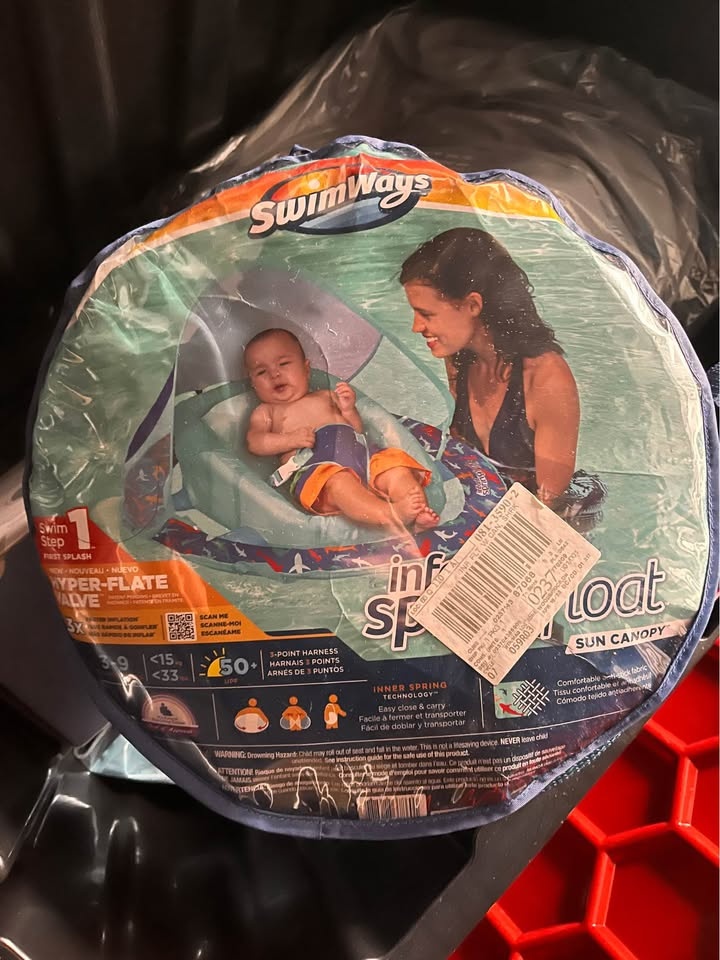 Swimways Infant Spring Float, Baby Pool Float with Canopy & UPF - photo 2