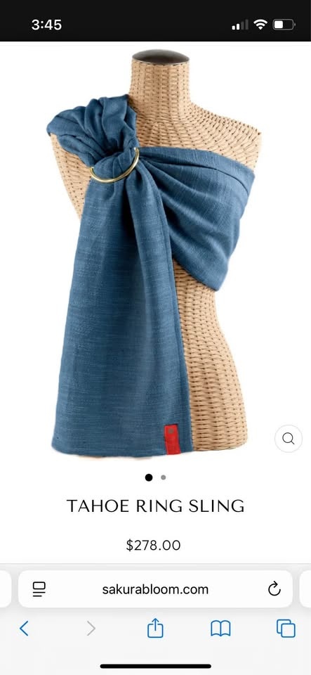 Sakura bloom ring sling- grey