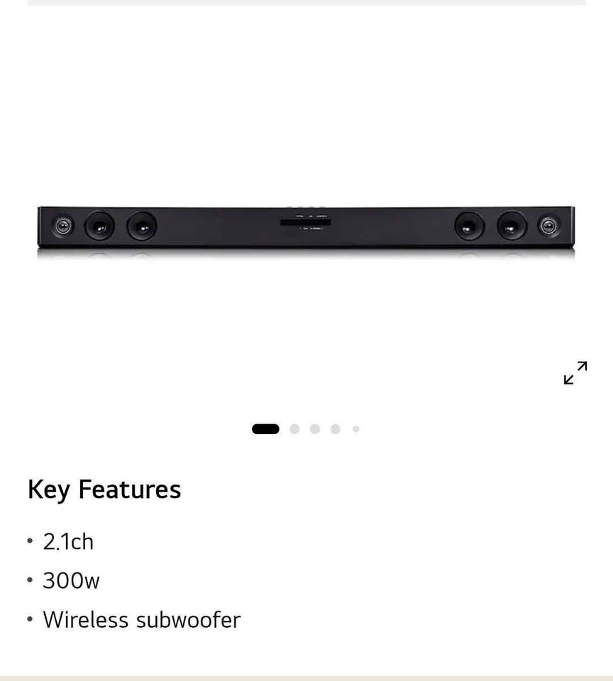 LG soundbar with wireless subwoofer