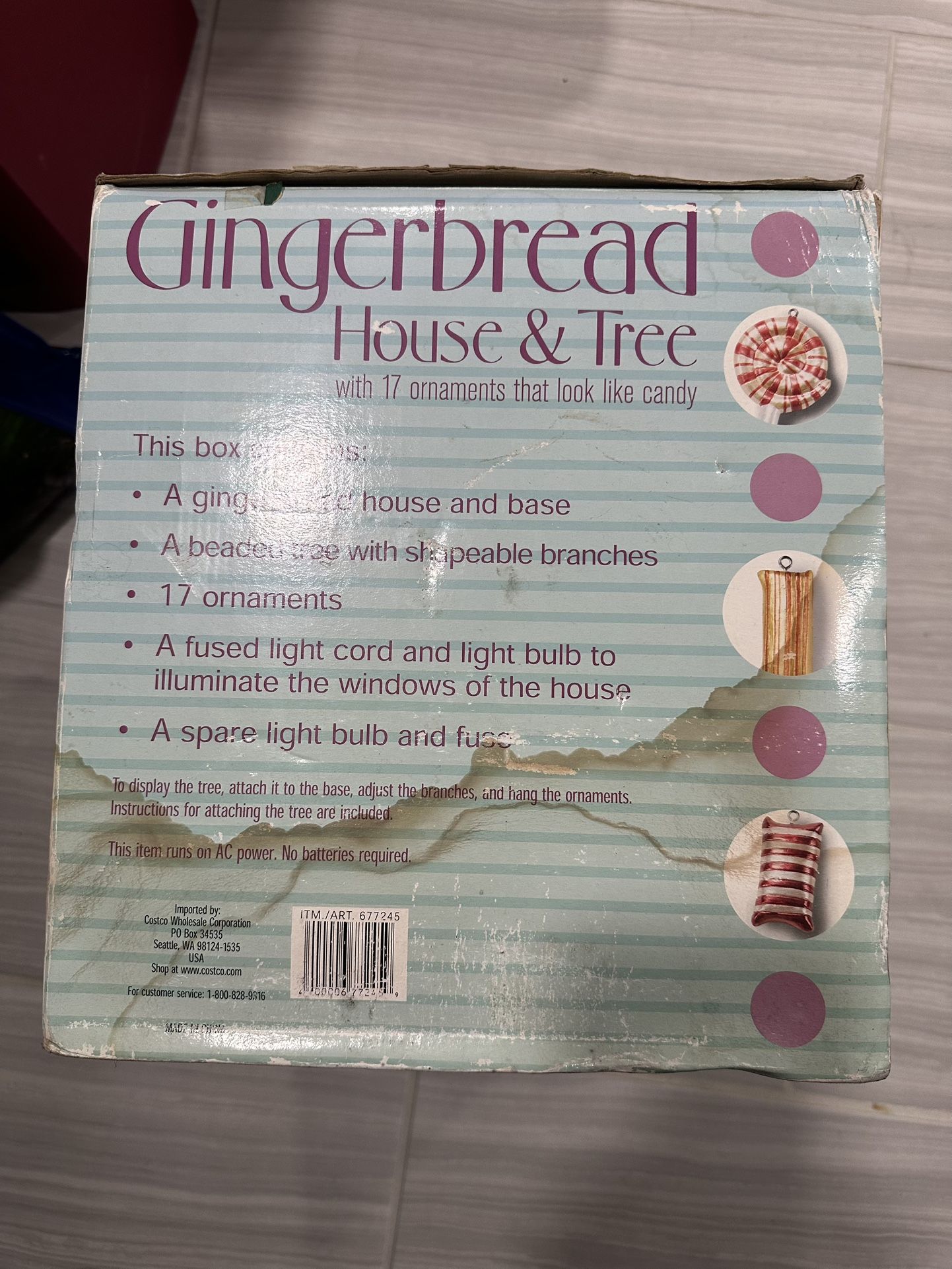 Vintage Gingerbread House & Tree 17 Candy Ornaments - photo 2
