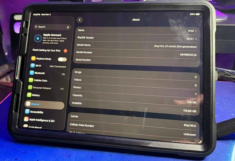 IPAD PRO 11" 3rd Gen 128 GB WiFi + LTE - photo 2