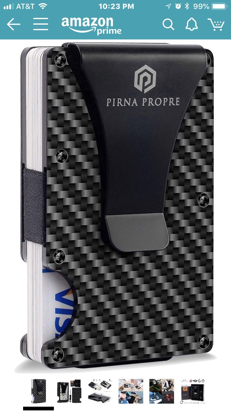 Minimalist Wallet Carbon Fiber - RFID blocking system