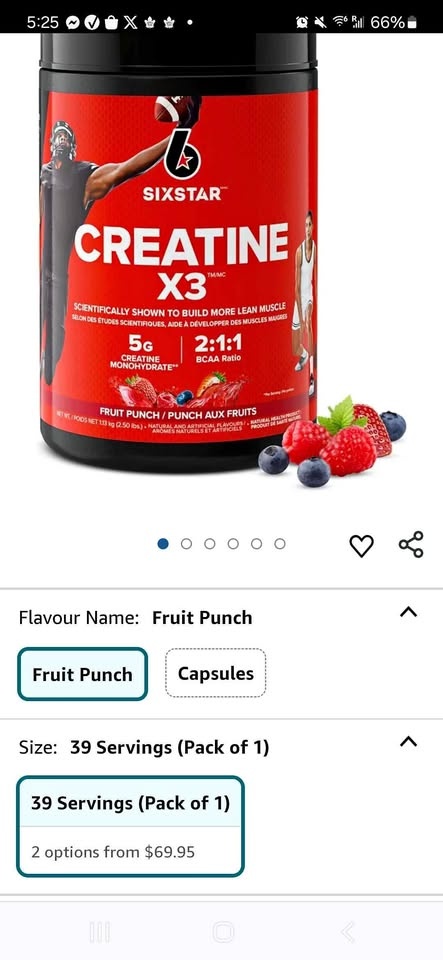 Creatine x3 fruit punch flavor