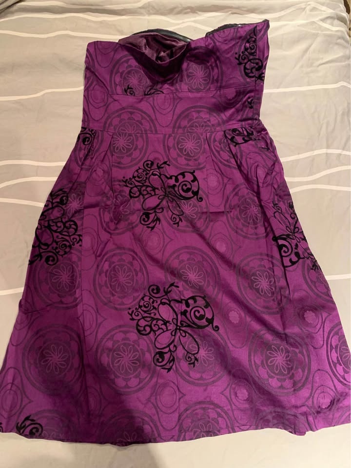 Guess Purple Strapless Dress - Size 7 (S/M) - photo 3
