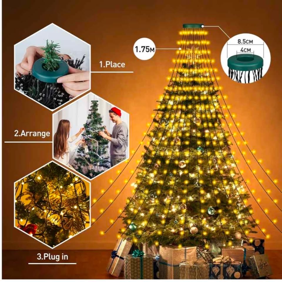 400 LEDs Christmas Tree Ring Lights - photo 3
