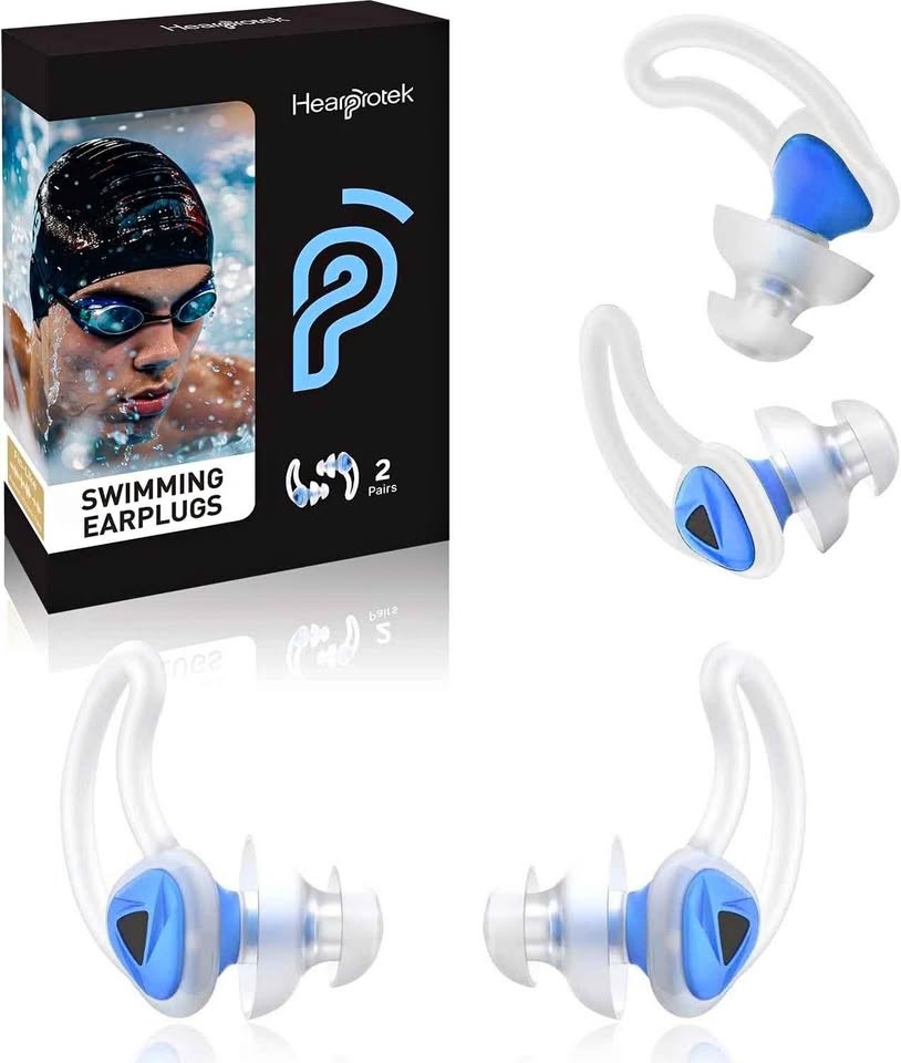Hearprotek Swimmer Ear Plugs, 2 Pairs