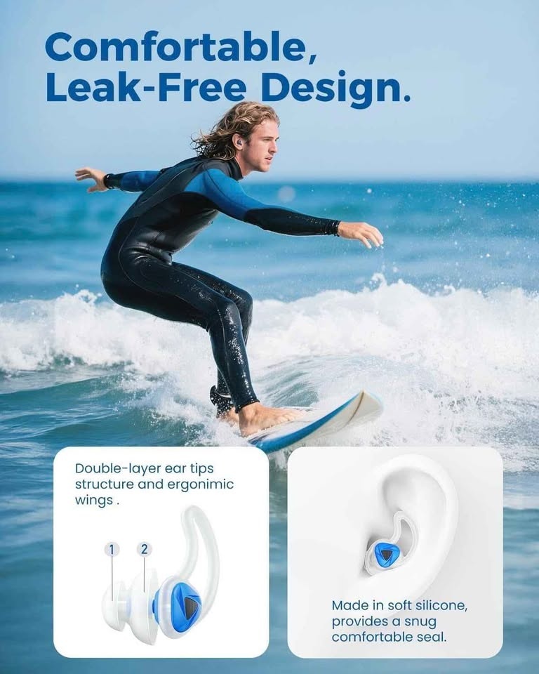 Hearprotek Swimmer Ear Plugs, 2 Pairs - photo 3