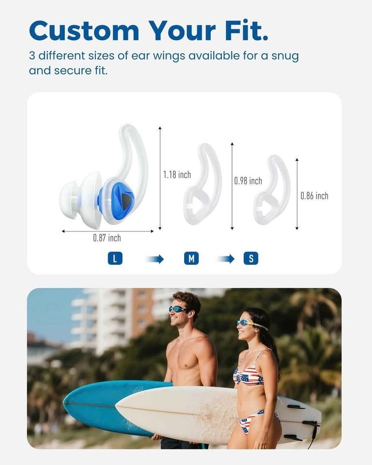 Hearprotek Swimmer Ear Plugs, 2 Pairs - photo 4