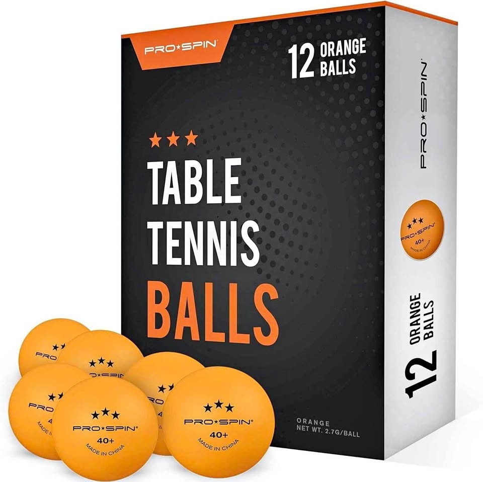 PRO SPIN Ping Pong Balls -Orange 3-Star 12 Table Tennis Balls