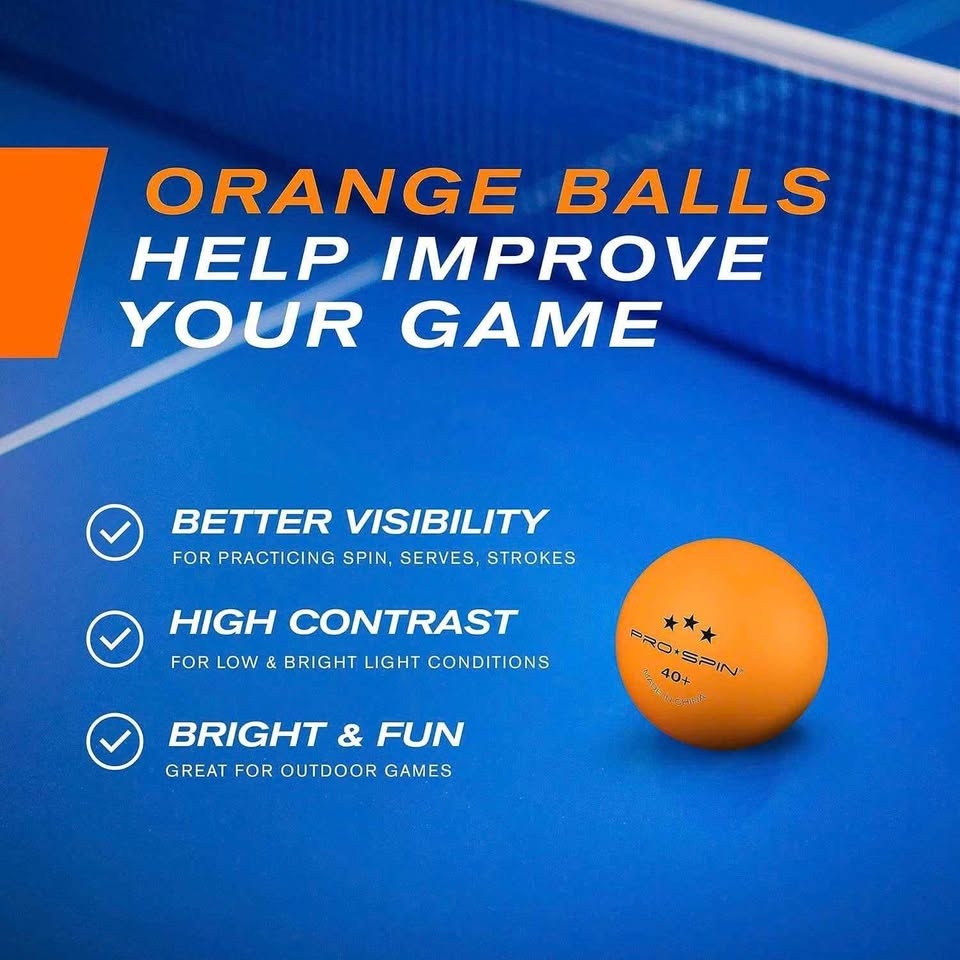 PRO SPIN Ping Pong Balls -Orange 3-Star 12 Table Tennis Balls - photo 4