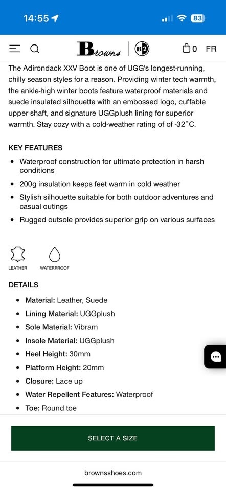 Ugg waterproof winter boots 7.5 - photo 2