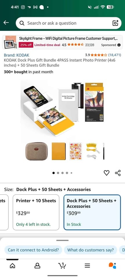 Kodak Dock Plus Printer with 50+ Photo Sheets - photo 2