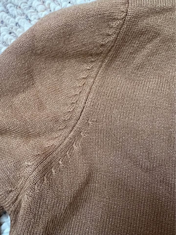 Brand new mulberry silk blend Women’s tan Brown Turtleneck Sweat - photo 3