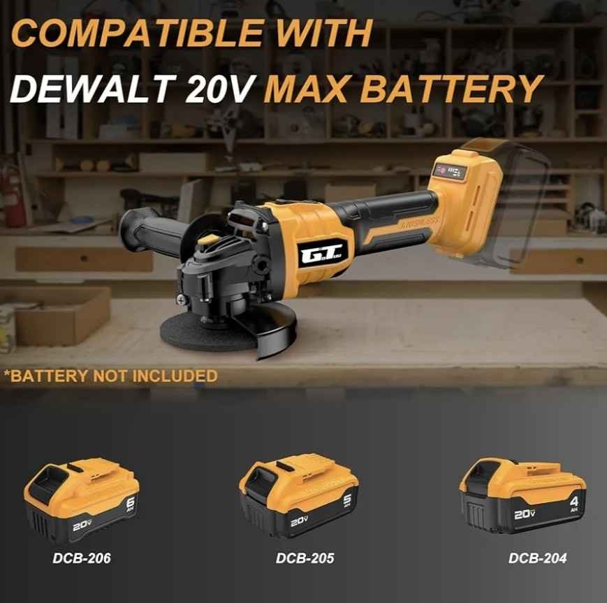 Cordless Angle Grinder Compatible for Dewalt 20V - photo 2