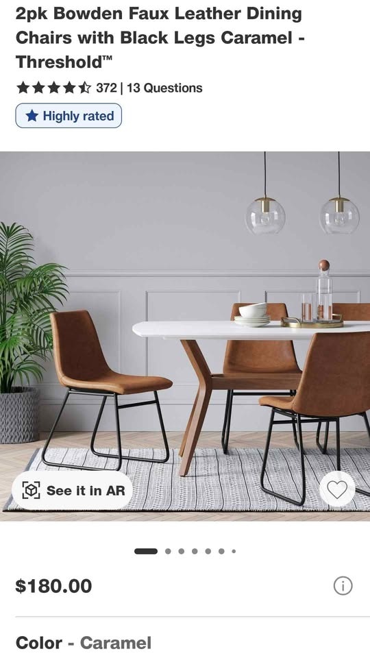 Faux Leather Dining Chairs - photo 3