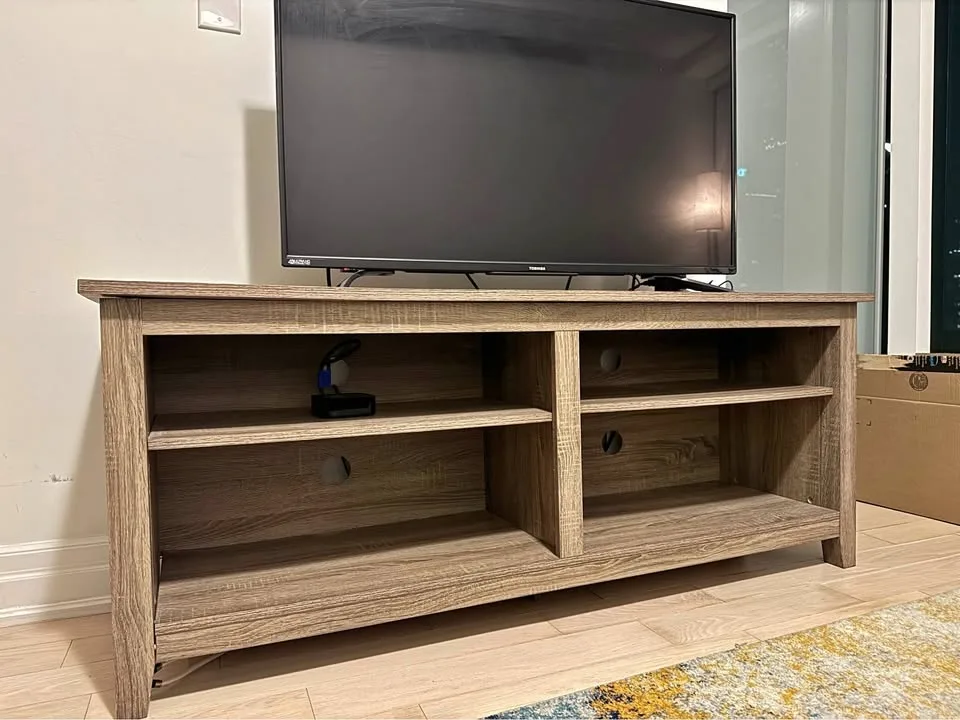 TV stand with open storage
