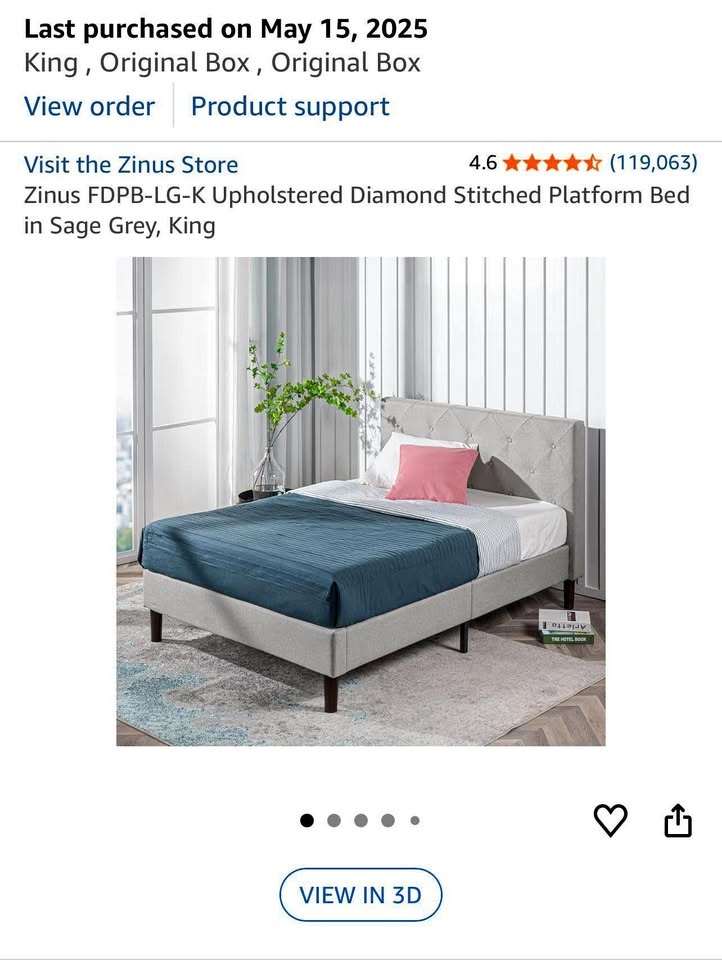 King bed used for 6 months