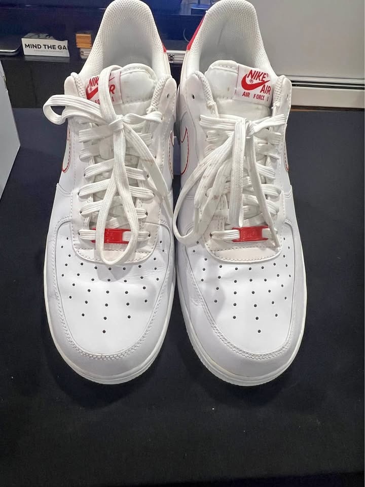 Nike Air Force 1 White/University Red – Men’s 13