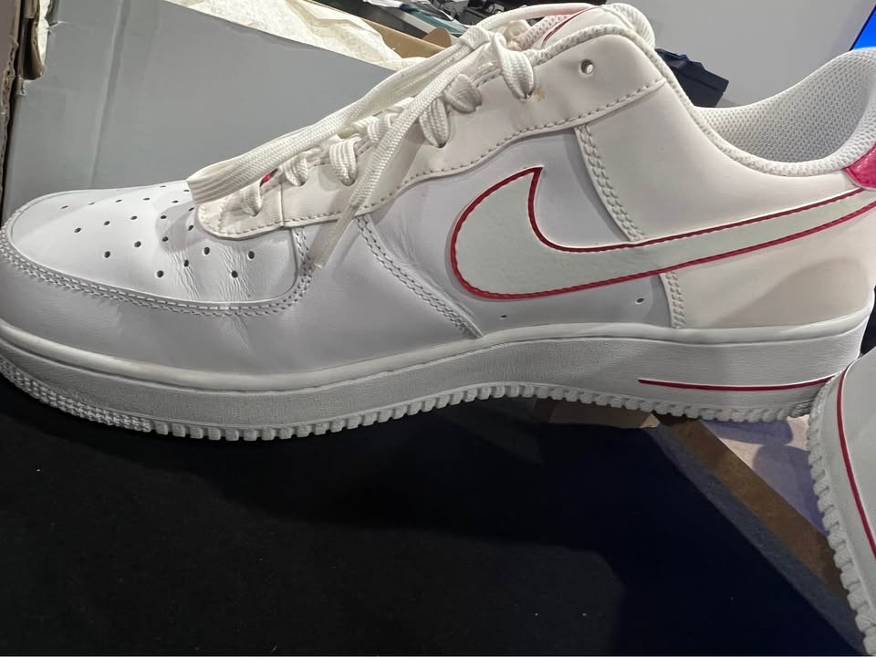 Nike Air Force 1 White/University Red – Men’s 13 - photo 3