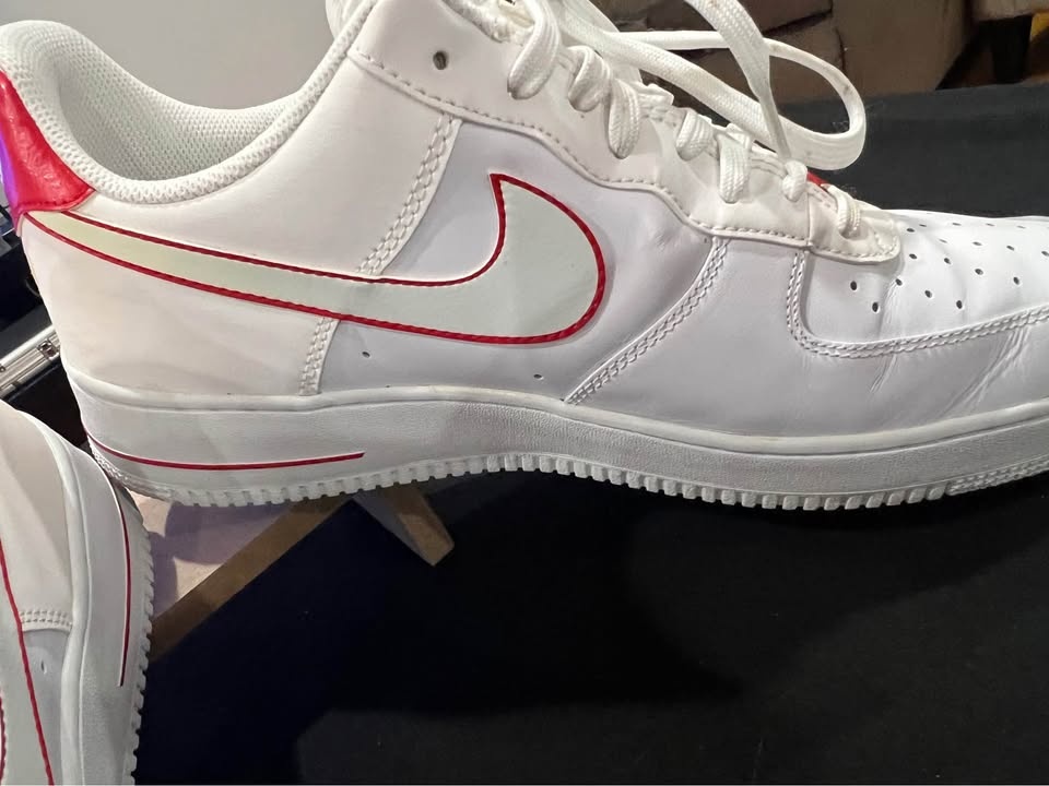 Nike Air Force 1 White/University Red – Men’s 13 - photo 4
