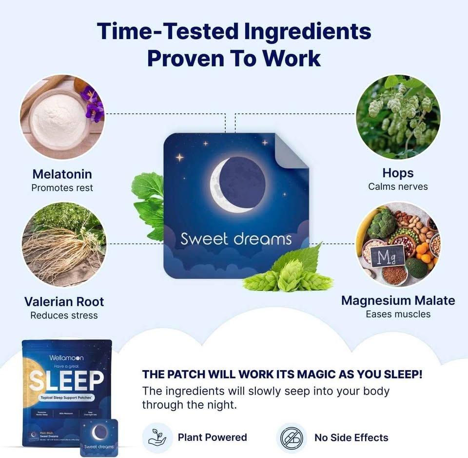 Wellamoon Sleep Support Patches 28 Patches NEW SEALED-Exp 9/17/2 - photo 2
