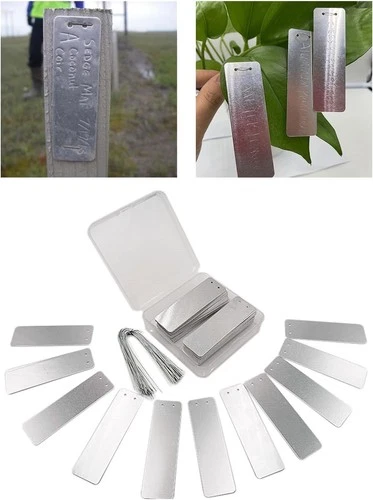 100pcs Double Sided Write On Metal Labels for Outdoor, Gardening - photo 2