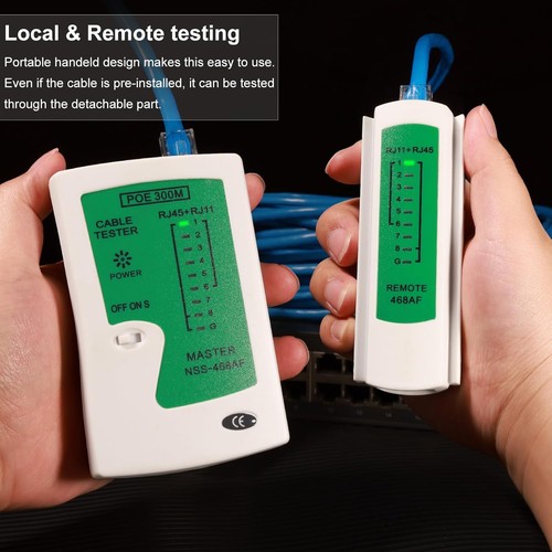 Network Cable Tester LAN RJ45 RJ11 Cat5e Cat6 Ethernet - photo 4