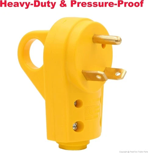 PEAKTOW 30Amp RV Replacement Male Plug Adapter