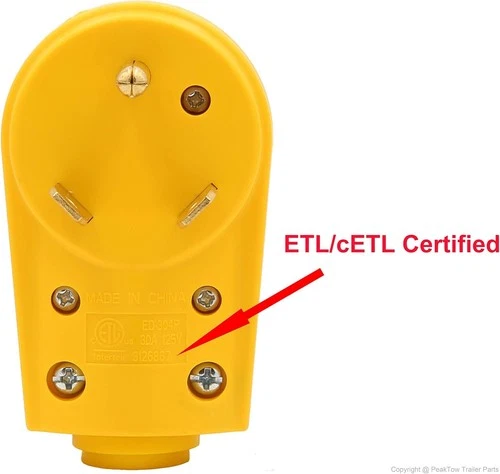PEAKTOW 30Amp RV Replacement Male Plug Adapter - photo 5