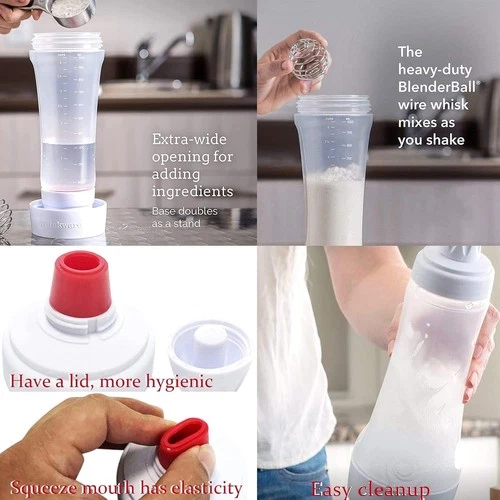 2 Pack Pancake Batter Dispenser Bottle 1000ml - photo 5