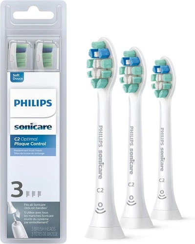 Philips Sonicare C2 Toothbrush Heads, 3 Pack