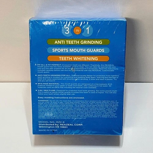 Reazeal Mouth Guard for Grinding Teeth - 8 NEW GUARDS - photo 2