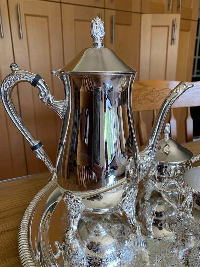 Silver Plated Coffee Set with Tray - photo 3