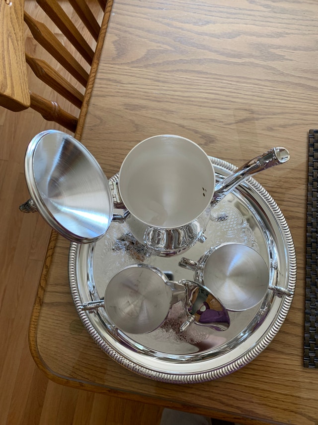 Silver Plated Coffee Set with Tray - photo 4