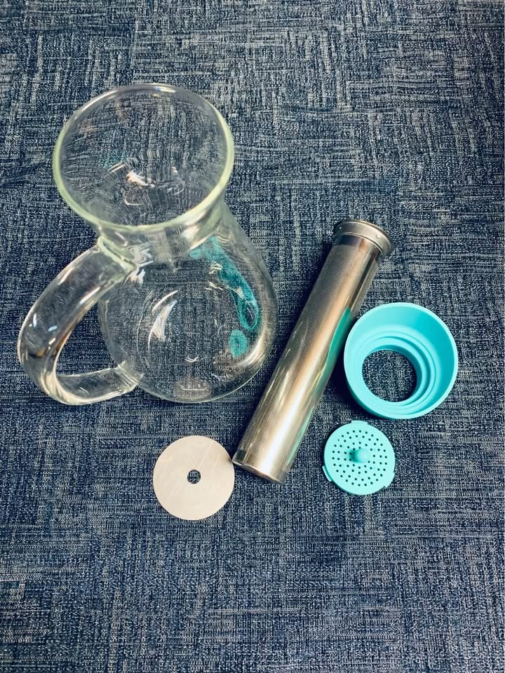 Teal Glass Carafe 9.5”H - photo 2