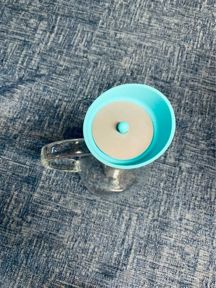 Teal Glass Carafe 9.5”H - photo 3