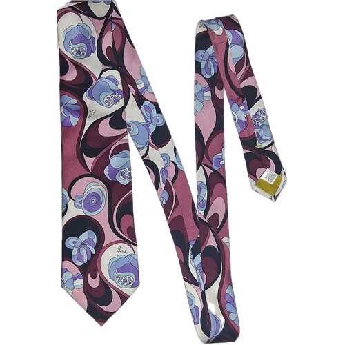 EMILIO PUCCI men's blue floral multicolor tie