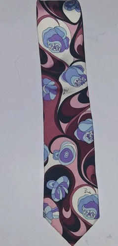 EMILIO PUCCI men's blue floral multicolor tie - photo 2