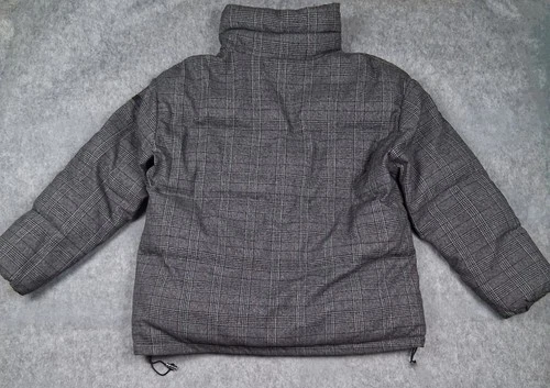 BCBGeneration Plaid Quilted Zip Puffer Jacket women’s M - photo 3