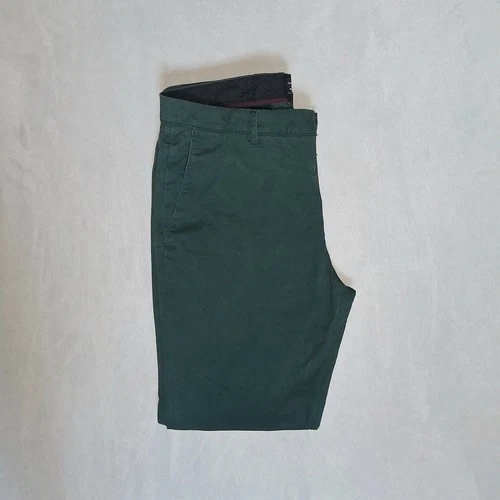 Club Monaco Dark Green Modern Slim Fit Conor Chino W34 L32
