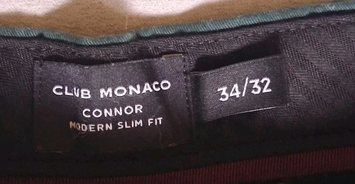 Club Monaco Dark Green Modern Slim Fit Conor Chino W34 L32 - photo 3