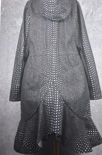 ZAC Zac Posen Black Hooded Trench Coat Medium - photo 3