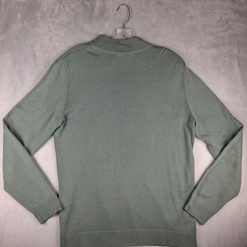 Pierre Cardin Sweater Men’s Medium Ribbed Mock Neck Knit Sage Gr - photo 2