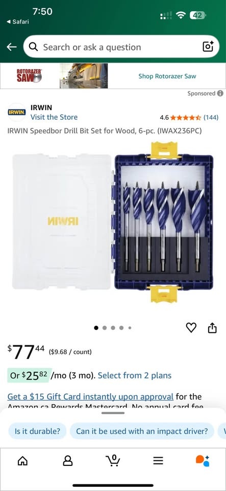 Irwin Speedbor Drill Bit Set - 6pcs - photo 3
