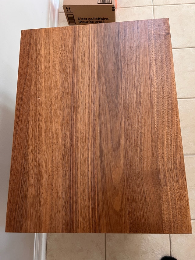 Brown nightstand side table with caster - photo 3