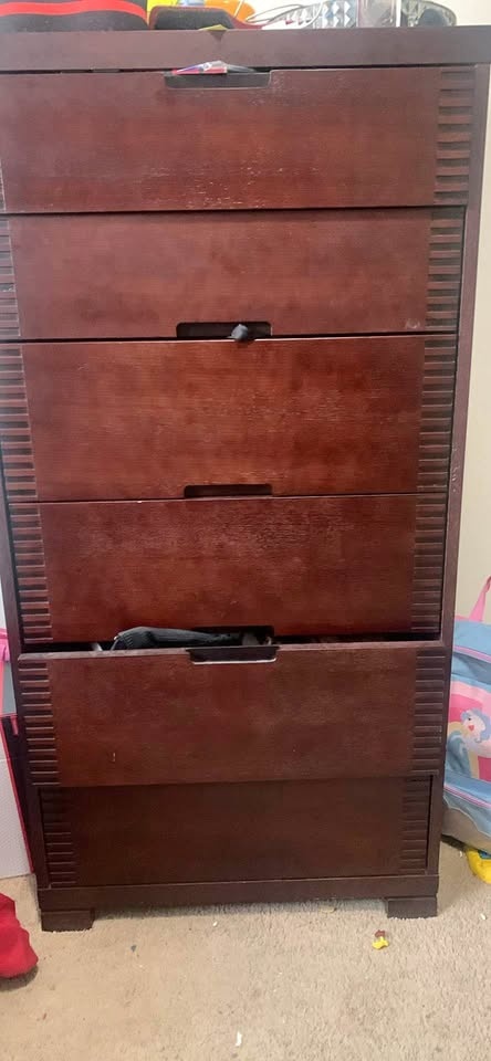 6 compartment hardwood drawer