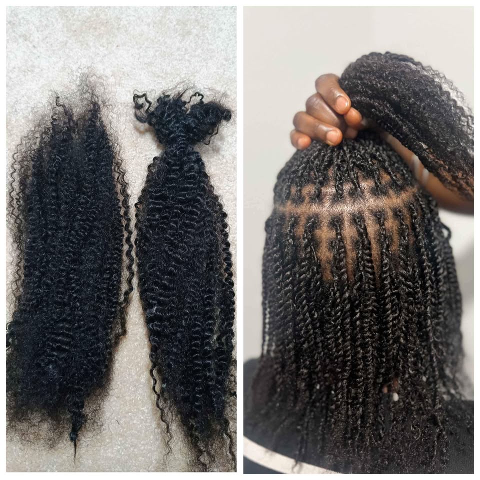 Afro -kinky human hair 16" - photo 3