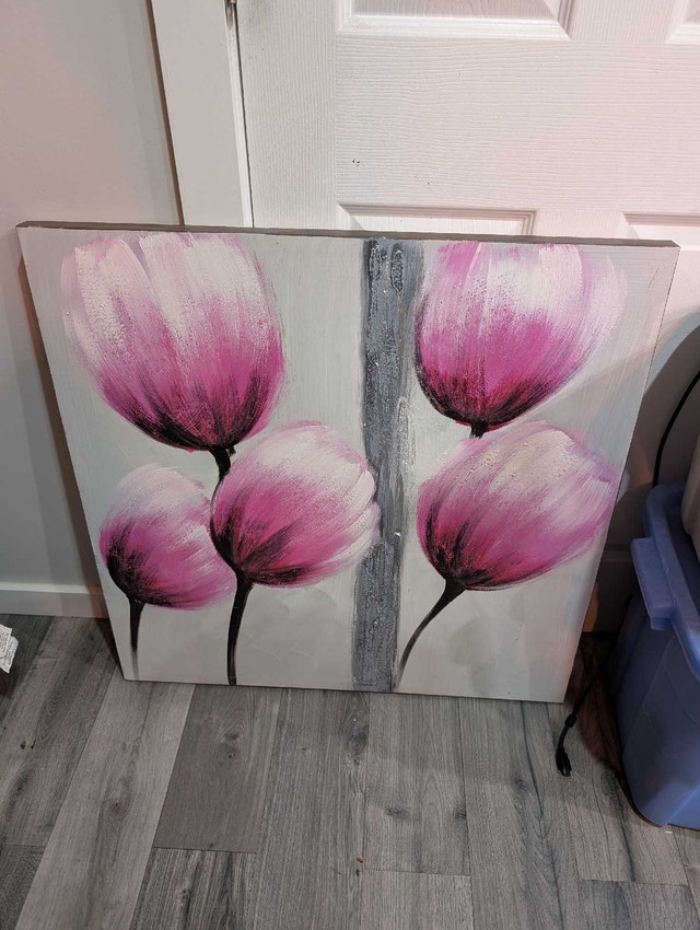 FREE Beautiful Pink Canvas Painting