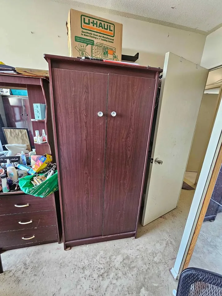 🥕 2 door wooden cupboard, custom made. Price is negotiable. thumbnail