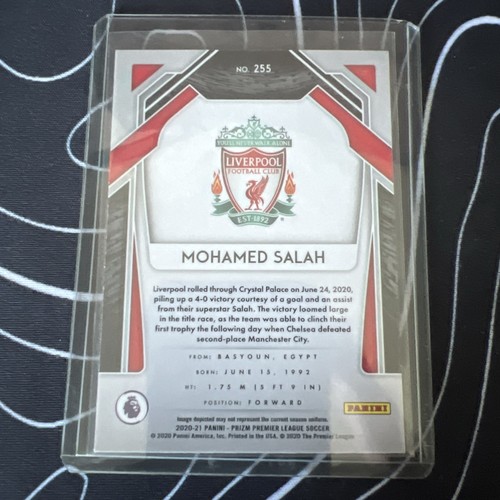 2020-21 Panini Prizm Soccer EPL Mohamed Salah Silver Prizm #255 - photo 2